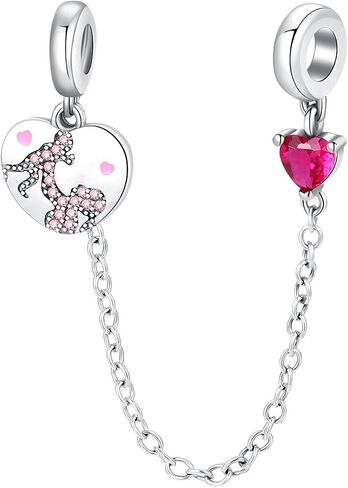 Star moon Mouse Clasp Snake Chain Bracelet 925 Sterling Silver Safety Chain Charm Christmas Mother’s Day Jewelry Gifts for Women in Saudi Arabia