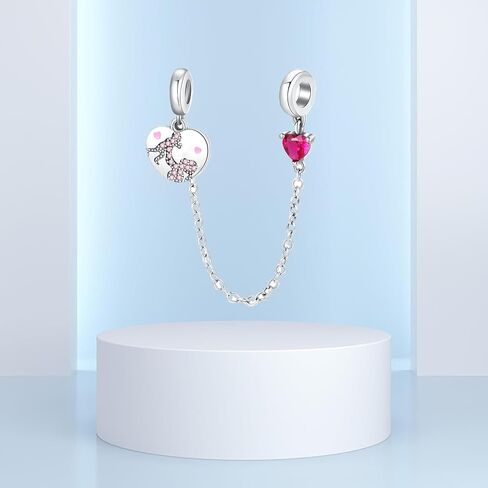 Star moon Mouse Clasp Snake Chain Bracelet 925 Sterling Silver Safety Chain Charm Christmas Mother’s Day Jewelry Gifts for Women in Saudi Arabia