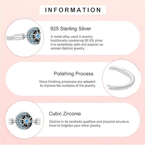 Star moon Mouse Clasp Snake Chain Bracelet 925 Sterling Silver Safety Chain Charm Christmas Mother’s Day Jewelry Gifts for Women in Saudi Arabia