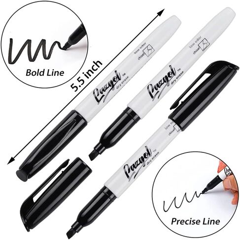 Dry Erase Markers Bulk, 96 Pack Black Dry Erase Markers Chisel Tip, Low Odor Whiteboard Markers for School, Office Supplies, Perfect for Writing on White Board, Mirror,Calender in Saudi Arabia