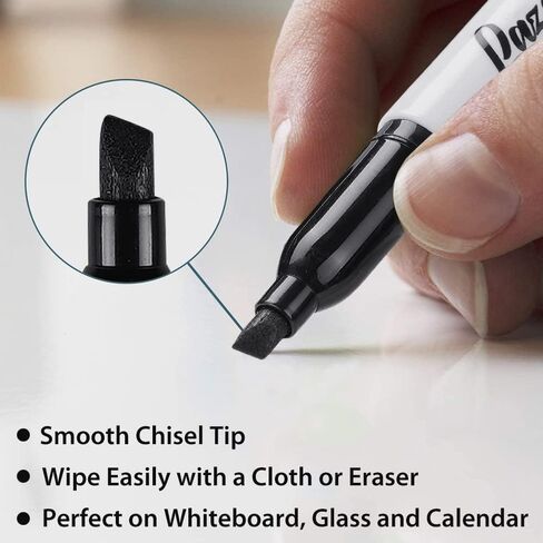 Dry Erase Markers Bulk, 96 Pack Black Dry Erase Markers Chisel Tip, Low Odor Whiteboard Markers for School, Office Supplies, Perfect for Writing on White Board, Mirror,Calender in Saudi Arabia
