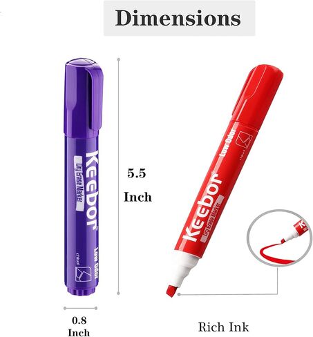 أقلام تحديد المسح الجاف برأس إزميل، رائحة منخفضة، مجموعة أقلام تحديد السبورة البيضاء الكبيرة، 60 عبوة مع 5 ألوان، سلسلة المكتب in Kuwait