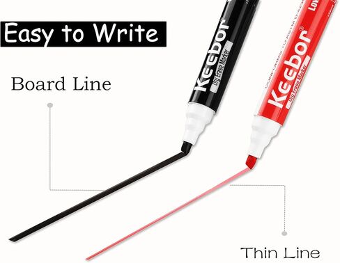 Dry Erase Markers Chisel Tip, Low Odor, Jumbo Whiteboard Marker pens Bulk, 60 Pack with 5 Colors, Office Series in Saudi Arabia