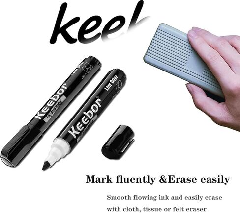 أقلام تحديد المسح الجاف برأس إزميل، رائحة منخفضة، مجموعة أقلام تحديد السبورة البيضاء الكبيرة، 60 عبوة مع 5 ألوان، سلسلة المكتب in Kuwait