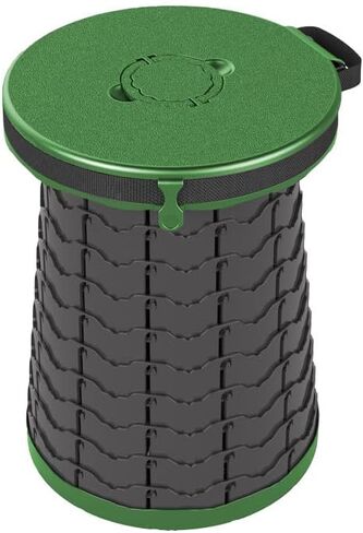 Portable Toilet - 19.7"H Adjustable Foldable Camping Toilet, Luggable Loo with Lid, Strap,Toilet Bag for Camping, Hiking, Travel and Car （Green） in Saudi Arabia