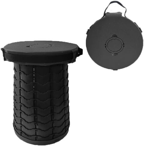 Portable Toilet - 19.7"H Adjustable Foldable Camping Toilet, Luggable Loo with Lid, Strap,Toilet Bag for Camping, Hiking, Travel and Car （Green） in Saudi Arabia