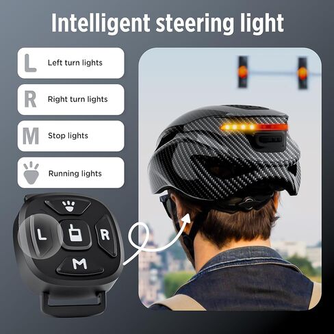 BIIGELL Bike Helmet for Adult with 1080P 30 fps Sports Camera and Smart Bluetooth for Men - Cycling Helmets for Adult Men（32GB SD Card Included） in Kuwait