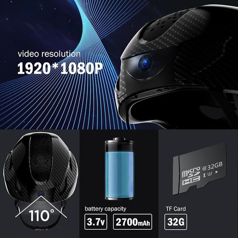 BIIGELL Bike Helmet for Adult with 1080P 30 fps Sports Camera and Smart Bluetooth for Men - Cycling Helmets for Adult Men（32GB SD Card Included） in Kuwait