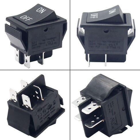 مفتاح تشغيل وإيقاف لشفرة الحلاقة MX500 MX650 (عبوتان) - مفتاح تشغيل/إيقاف تشغيل KCD2 ذو 4 شقوق لشفرة الحلاقة MX350، وشفرات الحلاقة الترابية الرباعية، وجيب الحلاقة، وكوري، وسكوتر إيزيب، والدراجات الكهربائية، وسكوتر الغاز، ولعبة الركوب in Kuwait