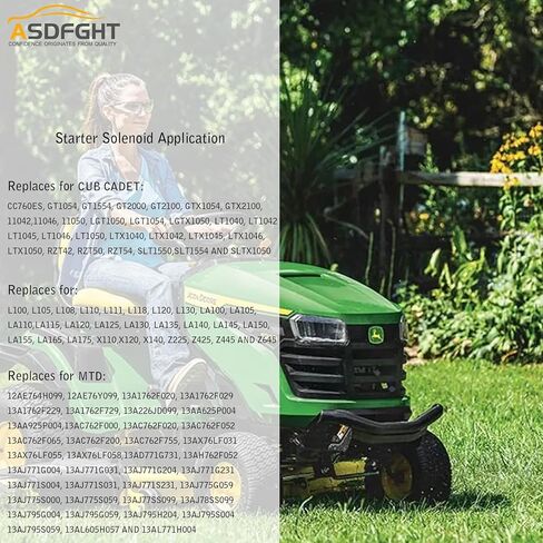 GY22476 AUC15346 توافق الملف اللولبي المبتدئ 12 فولت مع جرارات العشب Cub Cadet & MTD - رقم الجزء 816-1211-211-16، AM138068، 725-04439 in Kuwait