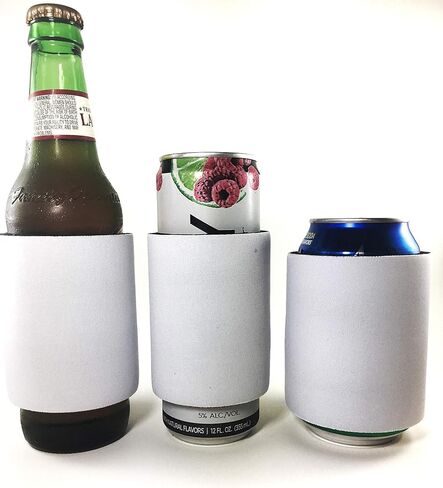 White Slap Can Cooler Blanks-Sublimation or Vinyl. Neoprene Bulk Party favors (10) in Kuwait