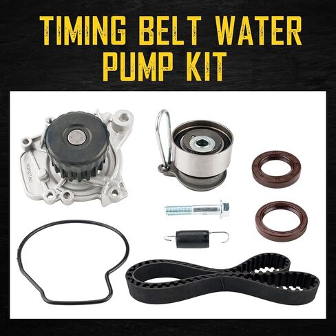 KAC Engine Timing Belt Kit Sets Fit for 2001-2005 Civic VTEC 1.7L D17A, Camshaft Seal+Tensioner Roller Bearing+Crankshaft Seal+Water Pump w/Seal Replace # TS26312, ITM312, 917-250, 3L3E6C524FA in Saudi Arabia