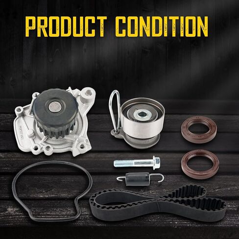 KAC Engine Timing Belt Kit Sets Fit for 2001-2005 Civic VTEC 1.7L D17A, Camshaft Seal+Tensioner Roller Bearing+Crankshaft Seal+Water Pump w/Seal Replace # TS26312, ITM312, 917-250, 3L3E6C524FA in Saudi Arabia