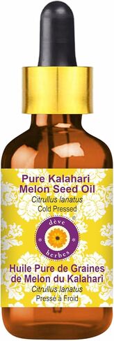 dèveherbes زيت بذور البطيخ كالاهاري النقي (Citrullus lanatus) مع قطارة زجاجية معصورة على البارد 15 مل (0.50 أونصة) in Saudi Arabia