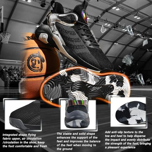 CJSPORX Men's Basketball Shoes Breathable Non-Slip Sneakers Fashionable Sports in Saudi Arabia