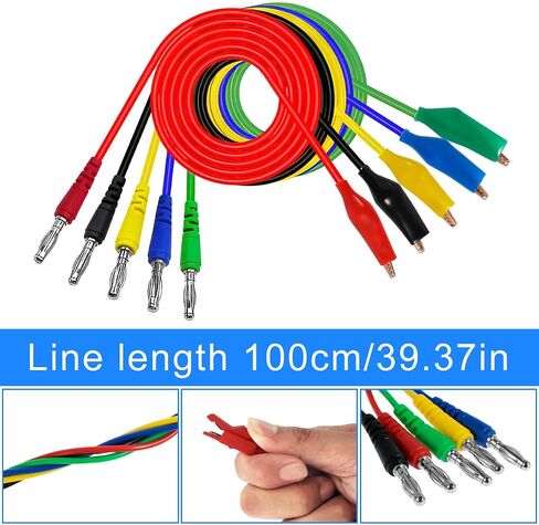 30Pcs Back Probe Kit 1000V/10A Stainless Steel Back Probe Pins with Alligator Clip Banana Plug to Alligator Clip Copper Test Lead Multi Color Car Test Probe Pins Set for Car in Saudi Arabia