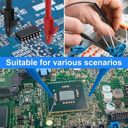 30Pcs Back Probe Kit 1000V/10A Stainless Steel Back Probe Pins with Alligator Clip Banana Plug to Alligator Clip Copper Test Lead Multi Color Car Test Probe Pins Set for Car in Saudi Arabia