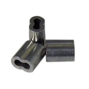 Zinc Plated Copper Crimping Loop Sleeve Wire Rope Double Barrel Wire Ferrules Clip Fittings Cable Crimps Cable Sleeves:3/64", 1/16", 3/32", 1/8", 5/32", 3/16", 1/4", 5/16", 3/8" (25, 1/8") in Saudi Arabia