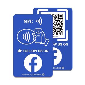 QR & NFC PVC Card for Small Business – Easy and Fast Access to Social Media Page for Customers – Perfect for Promoting Social Media Following - Compatible with Instagram - 3pcs in Kuwait