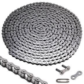 #41 Roller Chain 20 Feet for Electric Gate Openers with 4 Connecting Links, Carbon Steel Chains for Automatic Sliding Gate Opener Operator Garage Hanger Door Go Karts ATVs Dirt Bikes in Kuwait