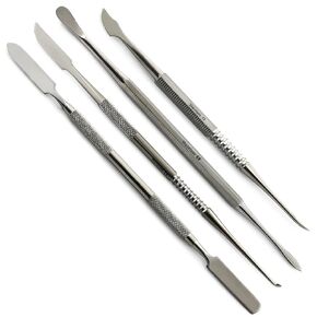 4 قطعة مجموعة كارفرز الأسنان زحلة بيل ليكرون الصبح خلط الاسمنت ملعقة سكين مكشطة أدوات المختبرات in Kuwait