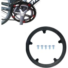 1 PCS 44 Teeth 8.5cm 5 Holes Bicycle Chain Wheel Cover with Screws Plastic Sprocket Guard Protector Accessories for Road Mountain Bikes in Kuwait