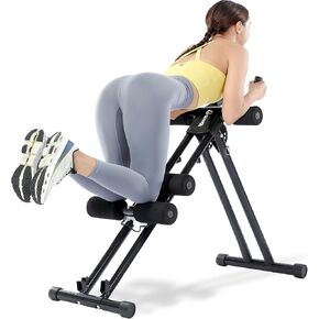 GuuG Ab Machine Ab Trainer Machine: آلة Ab قابلة للتعديل لتمرين المعدة في المنزل، الصالة الرياضية، تمارين البطن، معدات تدريب القوة الأساسية القابلة للطي، نظام الصالة الرياضية المنزلية in Kuwait