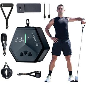 Rayofi Go-Tone Portable Gym Machine, Smart LCD Display, 0.7 kg, 3-30 kg Adjustable Resistance, USB-C Rechargeable in Kuwait