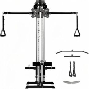GMWD Cable Machine Home Gym, Wall Mounted Cable Machine with Dual Swivel Arms and 22 Adjustable Positions, All-in-One Cable Crossover Machine for Home Gym, Black in Kuwait