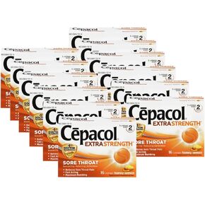 Cepacol Maximum Strength Throat Drop Lozenges, Honey Lemon, 16 Count (Pack of 12) in Kuwait