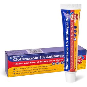 Antifungal Cream Clotrimazole 1%: Treatment for Ringworm, Jock Itch, Athlete’s Foot & Skin Fungal Infections – Relieves Itching, Burning, Cracking & Redness – Natural Botanicals Enhanced (30g) in Kuwait