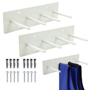 PER4MANCE 2 Pieces Lead Apron Hanger – 4-Hook Heavy Duty Wall Mount with Extra Long Anti-Slip Hooks, Easy to Mount for Imaging Centers and Home Use in Kuwait