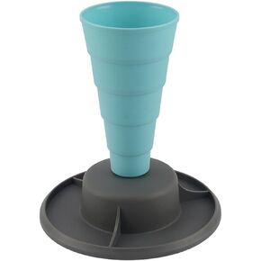 Foldable Piping Bag Holder Stand Pastry Bags, Baking Accessories Organizer with Sturdy Base and Removable Tray, for PP Material, 9.05 Inch, Blue Grey in Kuwait