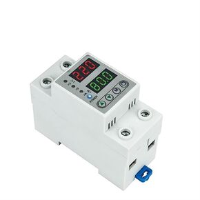 واقي رقمي قابل للتعديل للجهد الزائد والسفلي شاشة مزدوجة 40 أمبير 63 أمبير 230 فولت Din Rail Relay حد زيادة التيار الزائد (اللون: 2P، الحجم: 63A) in Kuwait