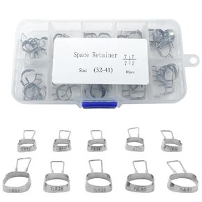 Dental Space Maintainer Preformed Molar Orthodontic Band 32#-41# Gap Retainer Dentistry Materials in Saudi Arabia