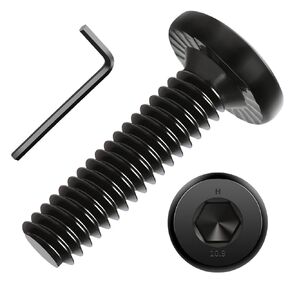 1/4-20 × 3/4 بوصة (25 حزمة) براغي ذات غطاء سداسي برأس مسطح، محرك FIXLINK Allen Hex Drive، ملولب بالكامل، رحلان كهربائي، يتضمن مفتاح ربط سداسي in Kuwait