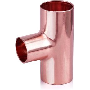 تي شيرت لحام نحاسي للسباكة، 5 قطع 1 × 1 × 3/4 بوصة C x C x C تركيب أنبوب نحاسي عالي التحمل مع وصلة لحام العرق، معتمد من NSF 61 in Kuwait