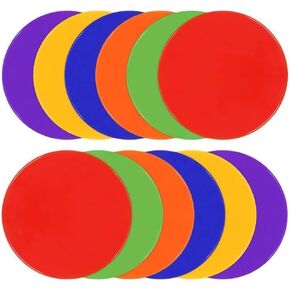 8 Inch Poly Vinyl Spot Markers, Non Slip Rubber Agility Markers Flat Field Cones Floor Dots,for Exercise Drills, Sports, Speed Agility Training -12 Pcs in Saudi Arabia