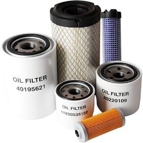 6PCS Filter Kit Fit for LS Tractor MT125, Oil Filter/Fuel Filter/Air Filter/Hydraulic Oil Filter/Hydrostatic Oil Filter Replaces# 11930535150 40358122 40049450 40195621 40220109 in Kuwait