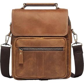 Messenger Bags Fashion Men's Handbag Shoulder Bag Retro Trend Crazy Horse Leather Casual Men in Kuwait