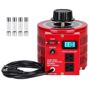 2000VA متغير التيار المتردد محول الجهد الكهربي منظم الجهد محول محول تلقائي متغير مع شاشة LCD مدخل 110 فولت 0-130 فولت مخرج تيار متردد مثبت الجهد in Kuwait