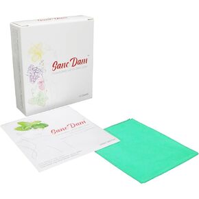Mint 12 Count SancDam Ultra-Thin 0.07mm Oral Sex Dams Membrane, Men and Women Giving Each Other Oral Sex, Cunnilingus Prop SM Fellatio, Oral Dams Covering for Lesbian Or Couples Sex (Dental Dams) in Kuwait
