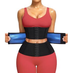 Junlan Waist Trainer for Women Belly Fat Sweat Band Cincher Waist Trimmer Tummy Sweat Belt Stomach Wrap Sauna Suit Binder in Kuwait