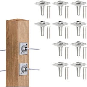 10 قطع من مرساة التعريشة - ملزمة سلك مرساة في اتجاه واحد لشد تعريشة العنب بمقياس 8 ~ 11 مع براغي لبناء التعريشات ومزارع الكروم والأسوار والتعريشات in Kuwait