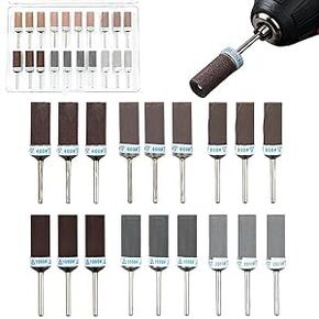 18Pcs Sanding Drums Kit with Case, 400-2000 Grit for Dremel Rotary Tool, Sander Set for Wood Metal Polishing in Kuwait
