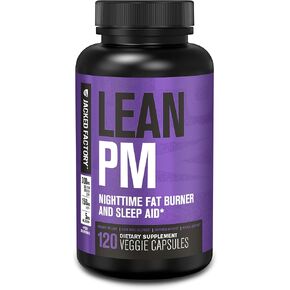 Jacked Factory Lean PM Night Time Fat Burner, Sleep Aid Supplement, & Appetite Suppressant for Men and Women - 60 Stimulant-Free Veggie Weight Loss Diet Pills in Kuwait