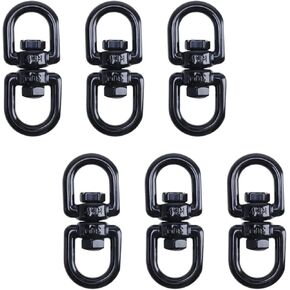 6 قطع من خطاف العين الدوار من الفولاذ المقاوم للصدأ ذو نهاية مزدوجة، موصل حلقة دوارة سوداء ثقيلة من العين إلى العين، لسلاسل الزقزقة البحرية، وأجراس الرياح المعلقة في الحديقة، والأضواء وسلال النباتات (M4) in Kuwait