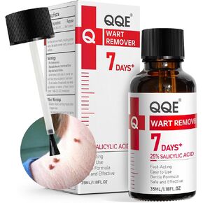 مزيل الثآليل، سائل مزيل الثآليل بحمض الساليسيليك بنسبة 25%، مزيل الثآليل العلاجي سريع المفعول للثآليل الأخمصية للقدمين، حمض الساليسيليك للثآليل، مزيل الذرة لأصابع القدم، الثآليل الشائعة والمسطحة، 1.18 أونصة سائلة in Kuwait