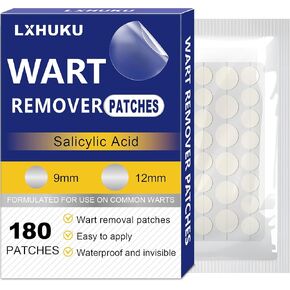 Maximum Strength Salicylic Acid Wart Remover Patches, 180 Count - Fast & Gentle Removal, Waterproof & Invisible, Suitable for Plantar, Common, Flat Warts, Corns, Calluses in Kuwait