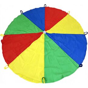 مظلة قوس قزح بطول 5.4 قدم، لعبة باراشوت مع 8 مقابض، مناسبة للاستخدام الداخلي والخارجي، مناسبة للألعاب التعاونية والأنشطة الخارجية. in Kuwait